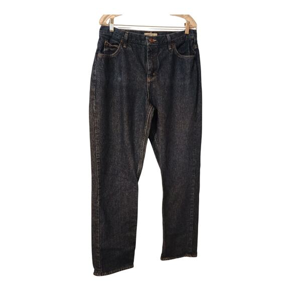 Lee Jeans Womens 14 Tall Relaxed Straight Leg Dark Wash JeansvCotton No Stretch - Picture 1 of 9
